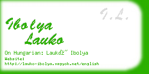 ibolya lauko business card